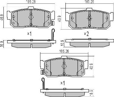FREMAX FBP-1593 - Set placute frana,frana disc aaoparts.ro
