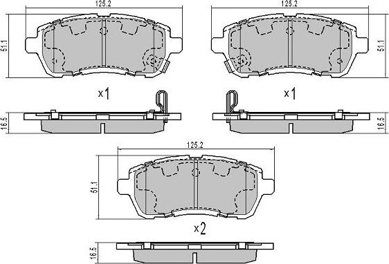 FREMAX FBP-1651 - Set placute frana,frana disc aaoparts.ro