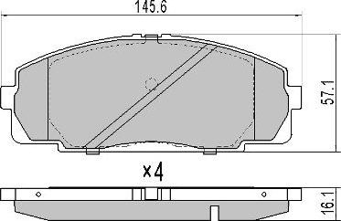 J&S Automotive VBP2744 - Set placute frana,frana disc aaoparts.ro