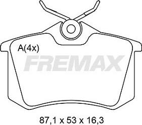 FREMAX FBP-2597 - Set placute frana,frana disc aaoparts.ro
