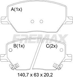 FREMAX FBP-2514 - Set placute frana,frana disc aaoparts.ro