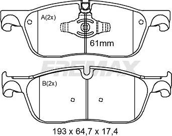 FREMAX FBP-2616 - Set placute frana,frana disc aaoparts.ro
