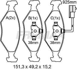 FREMAX FBP-2038 - Set placute frana,frana disc aaoparts.ro
