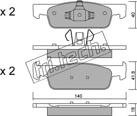 Fri.Tech. 991.0 - Set placute frana,frana disc aaoparts.ro