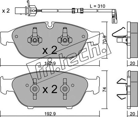 Fri.Tech. 969.0W - Set placute frana,frana disc aaoparts.ro