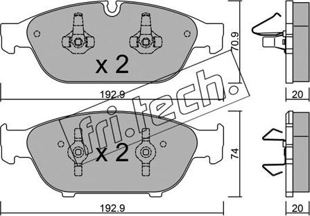 Fri.Tech. 969.0 - Set placute frana,frana disc aaoparts.ro