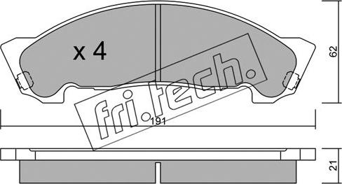 Fri.Tech. 988.0 - Set placute frana,frana disc aaoparts.ro
