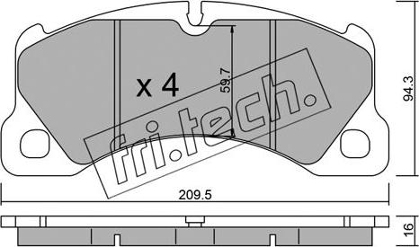 Fri.Tech. 973.0 - Set placute frana,frana disc aaoparts.ro
