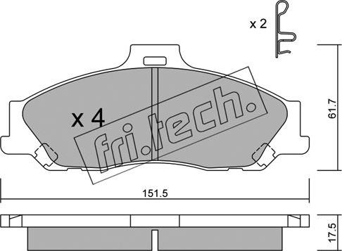 Fri.Tech. 495.0 - Set placute frana,frana disc aaoparts.ro