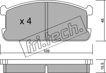 Fri.Tech. 496.0 - Set placute frana,frana disc aaoparts.ro