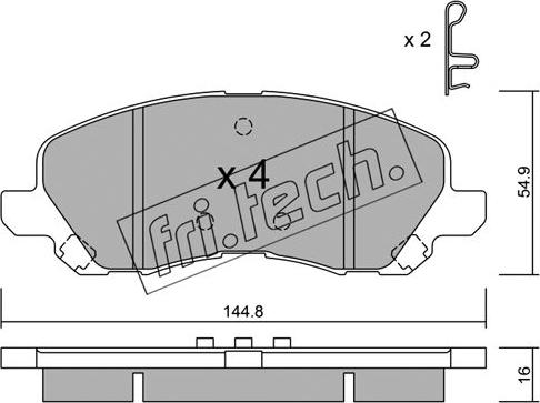 Fri.Tech. 497.0 - Set placute frana,frana disc aaoparts.ro
