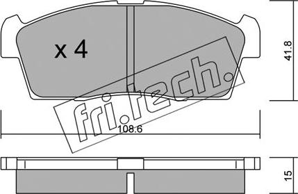 Fri.Tech. 455.0 - Set placute frana,frana disc aaoparts.ro