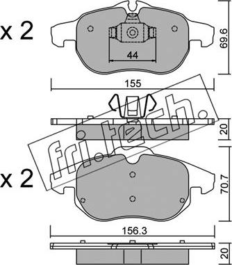 Fri.Tech. 556.0 - Set placute frana,frana disc aaoparts.ro
