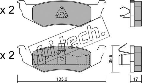 Fri.Tech. 538.0 - Set placute frana,frana disc aaoparts.ro