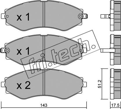 Fri.Tech. 525.0 - Set placute frana,frana disc aaoparts.ro
