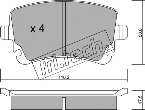 Fri.Tech. 570.2 - Set placute frana,frana disc aaoparts.ro