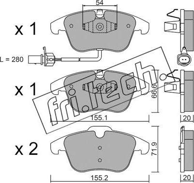 Fri.Tech. 691.2 - Set placute frana,frana disc aaoparts.ro