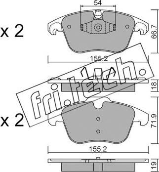Fri.Tech. 691.7 - Set placute frana,frana disc aaoparts.ro