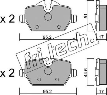 Fri.Tech. 657.0 - Set placute frana,frana disc aaoparts.ro