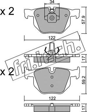 Fri.Tech. 660.4 - Set placute frana,frana disc aaoparts.ro