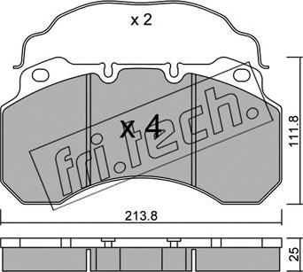 Fri.Tech. 604.0 - Set placute frana,frana disc aaoparts.ro
