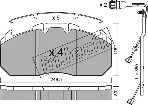 Fri.Tech. 603.0W - Set placute frana,frana disc aaoparts.ro