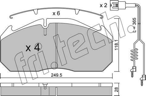 Fri.Tech. 602.3W - Set placute frana,frana disc aaoparts.ro