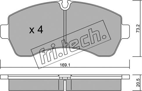 Fri.Tech. 689.0 - Set placute frana,frana disc aaoparts.ro