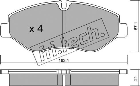 Fri.Tech. 687.1 - Set placute frana,frana disc aaoparts.ro