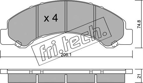 Fri.Tech. 636.0 - Set placute frana,frana disc aaoparts.ro