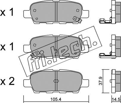 Fri.Tech. 628.0 - Set placute frana,frana disc aaoparts.ro