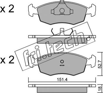 Fri.Tech. 096.2 - Set placute frana,frana disc aaoparts.ro