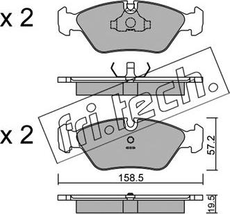 Fri.Tech. 093.0 - Set placute frana,frana disc aaoparts.ro