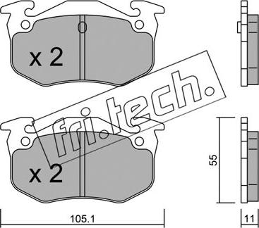 Fri.Tech. 040.0 - Set placute frana,frana disc aaoparts.ro