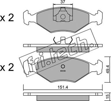 Fri.Tech. 059.5 - Set placute frana,frana disc aaoparts.ro