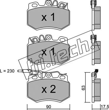Fri.Tech. 051.1 - Set placute frana,frana disc aaoparts.ro
