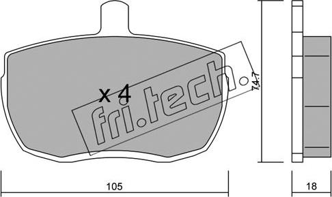 Fri.Tech. 018.0 - Set placute frana,frana disc aaoparts.ro