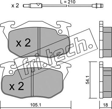 Fri.Tech. 039.0 - Set placute frana,frana disc aaoparts.ro