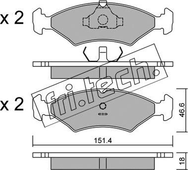 Fri.Tech. 031.0 - Set placute frana,frana disc aaoparts.ro