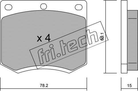Fri.Tech. 025.0 - Set placute frana,frana disc aaoparts.ro