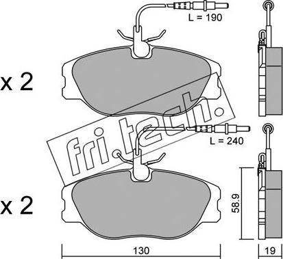 Fri.Tech. 074.3 - Set placute frana,frana disc aaoparts.ro