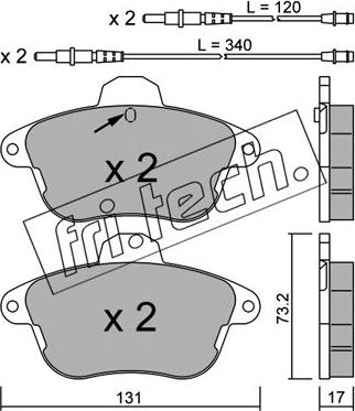 Fri.Tech. 191.1 - Set placute frana,frana disc aaoparts.ro