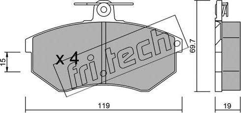 Fri.Tech. 151.0 - Set placute frana,frana disc aaoparts.ro