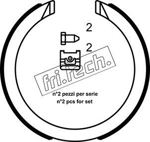 Fri.Tech. 1040.163K - Set saboti frana, frana de mana aaoparts.ro