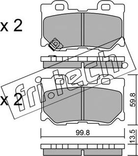 Fri.Tech. 1054.0 - Set placute frana,frana disc aaoparts.ro