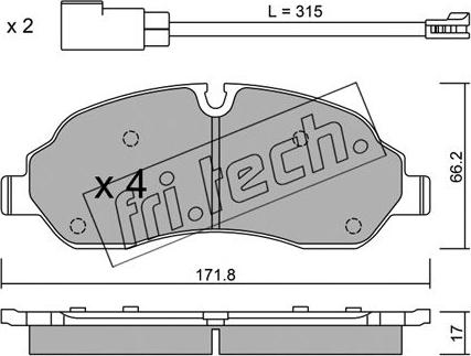 Fri.Tech. 1056.0 - Set placute frana,frana disc aaoparts.ro