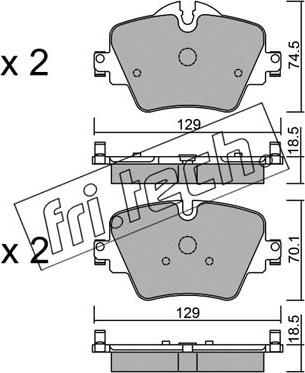 Fri.Tech. 1061.0 - Set placute frana,frana disc aaoparts.ro