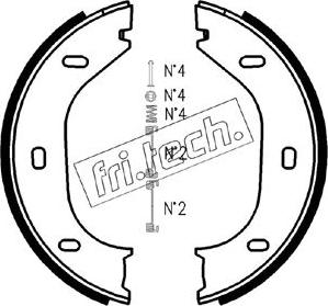Fri.Tech. 1019.021K - Set saboti frana, frana de mana aaoparts.ro