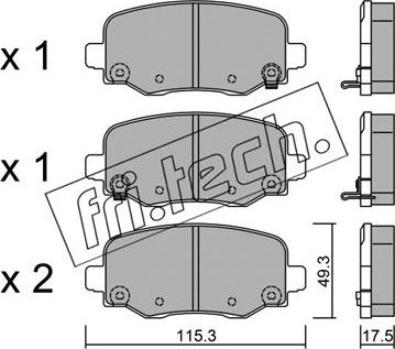Fri.Tech. 1018.1 - Set placute frana,frana disc aaoparts.ro