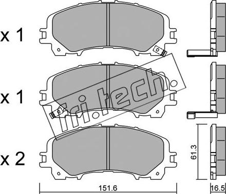 Fri.Tech. 1082.0 - Set placute frana,frana disc aaoparts.ro